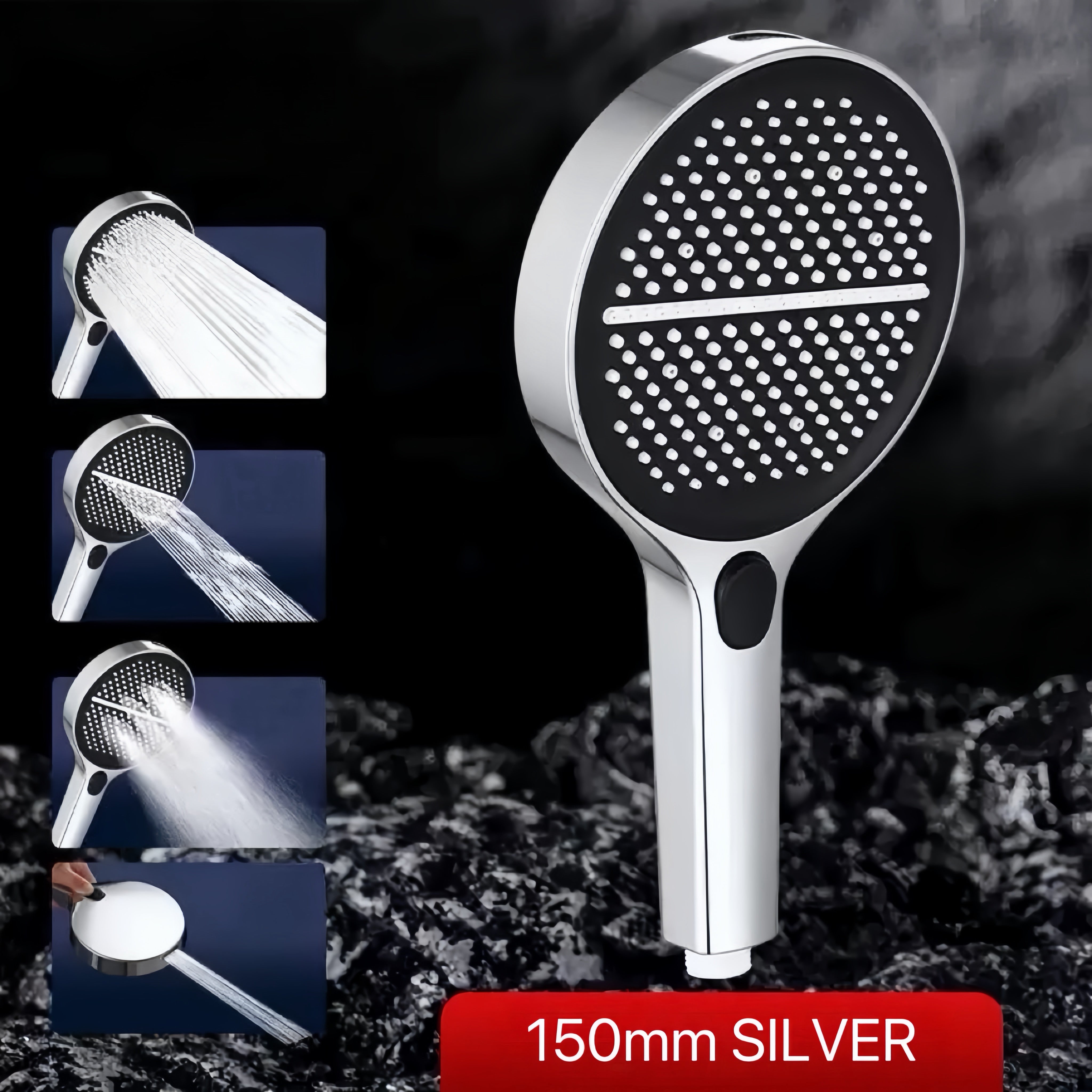 VortexRain XL Wide-Coverage 4-Mode Handheld Shower Head