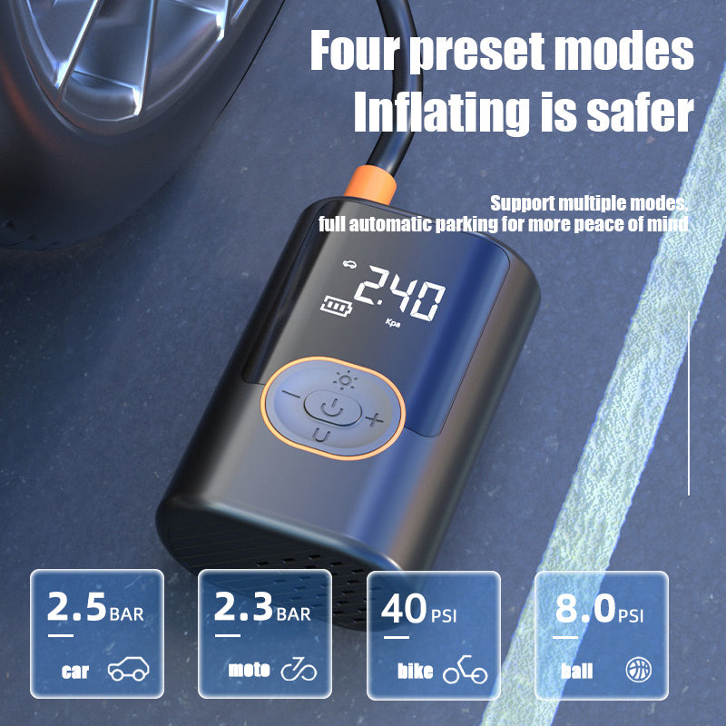 AirCore S1 – Smart Portable Tire Inflator | Wireless + Wired +