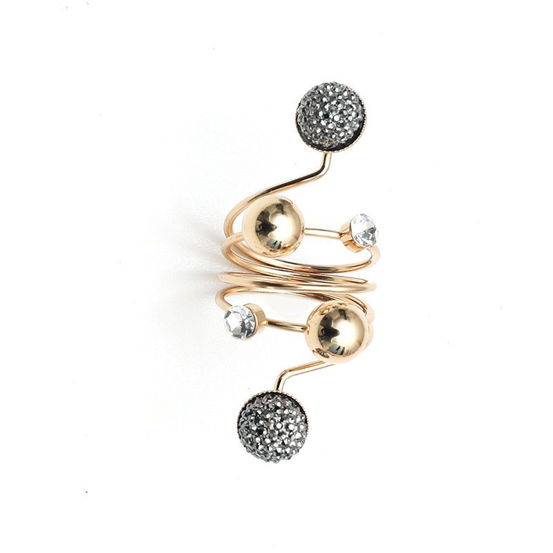 Metal Ball Bead Adjustable Ring