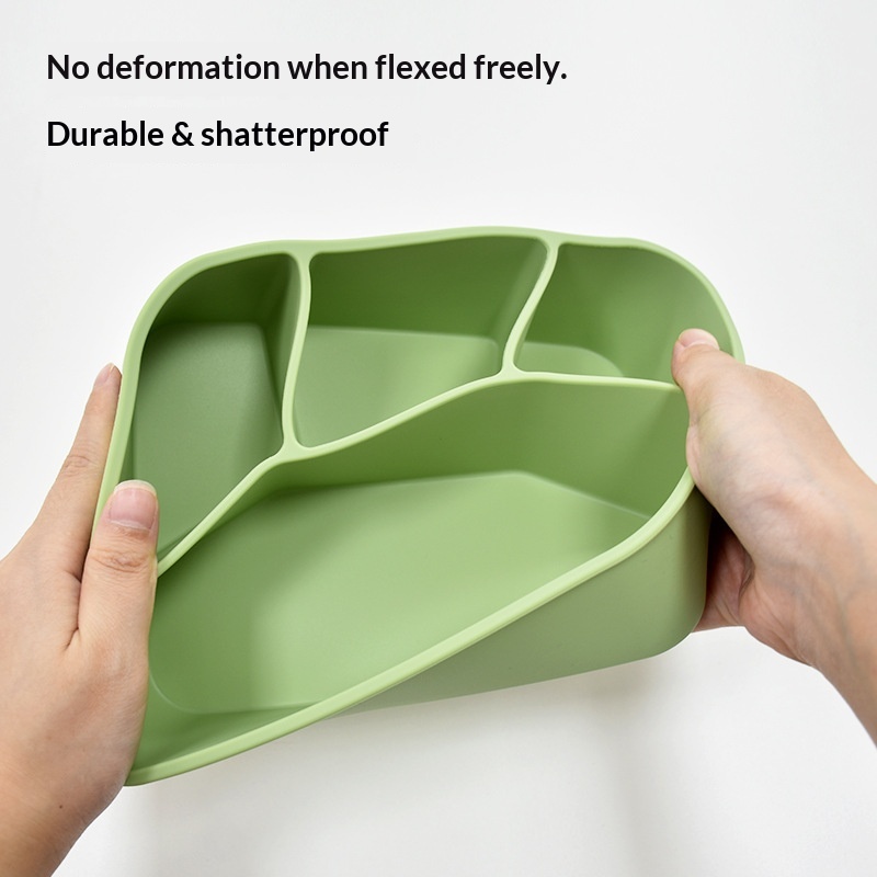 Silicone Four-Compartment Bento Lunch Box