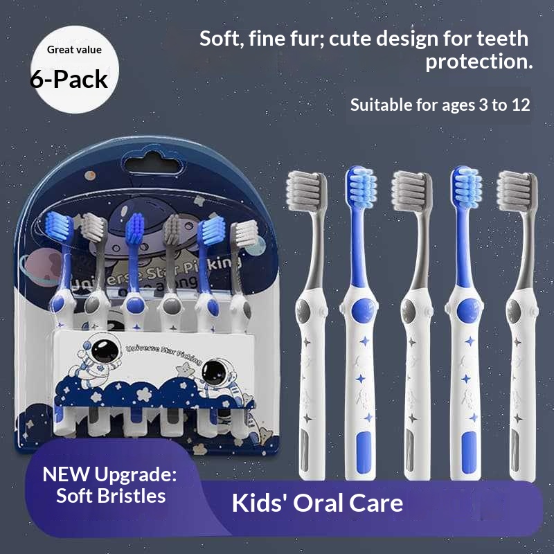 Astronaut Soft Bristle Children's Toothbrush (6-Pack)