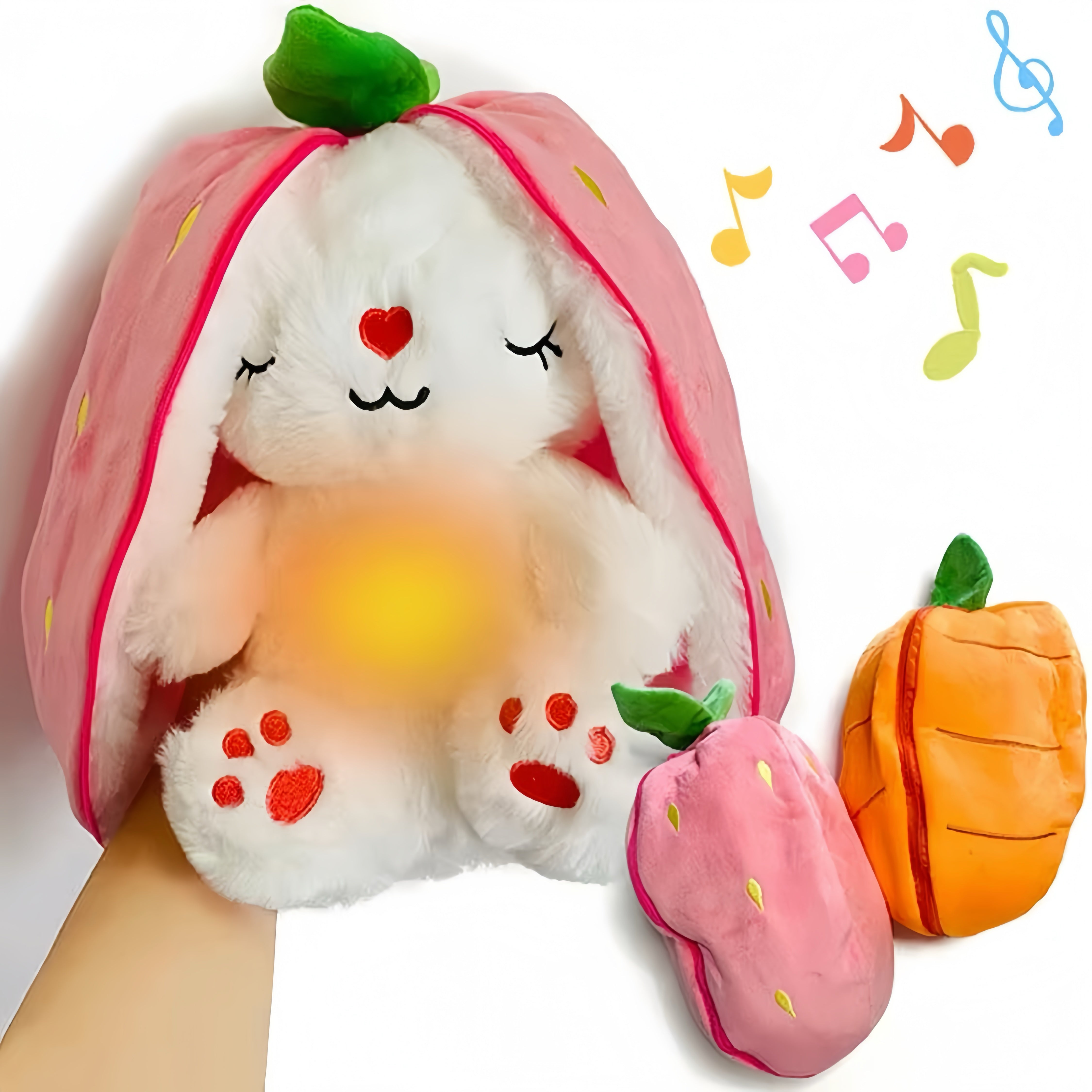 Breathing Buddies – 10 inch Plush Bunny Hidden in a Soft Fruit