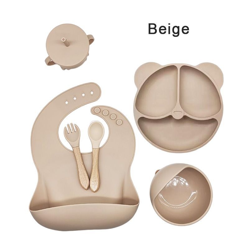 Cat Ear Silicone Baby Tableware 6-Piece Set