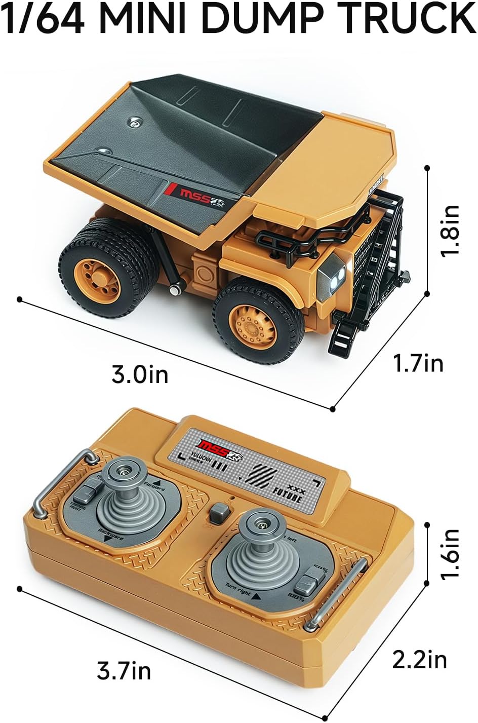 MicroCrew™ Mini RC Construction Series – Pocket Dump Truck,