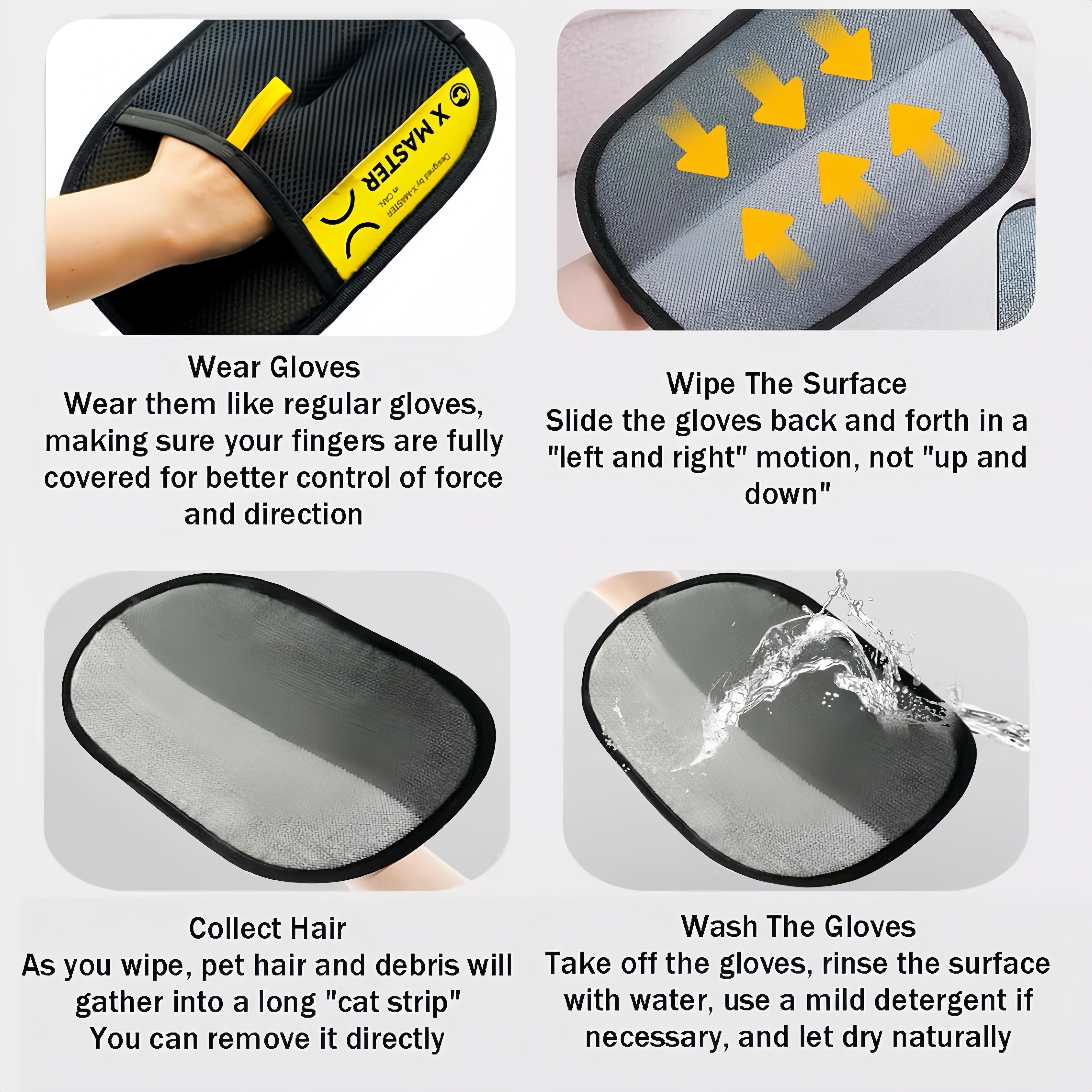 ElectroClean Pet Hair Removal Glove – Reusable & Eco-Friendly