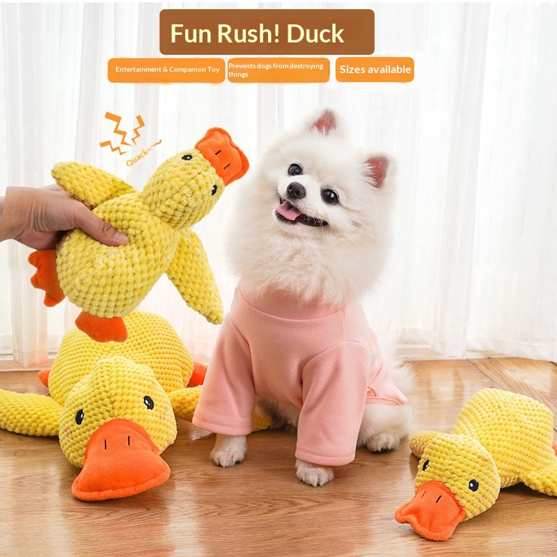 Squeaky Duck Dog Toy - Bite Resistant
