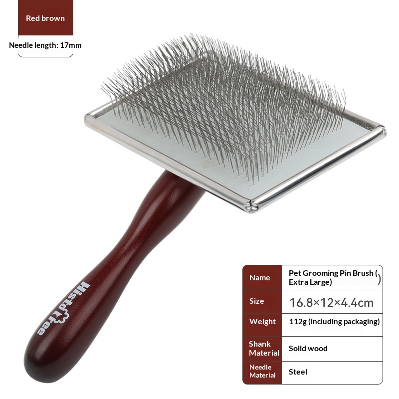 Histotree Wooden Handle Pet Pin Brush / Grooming Comb