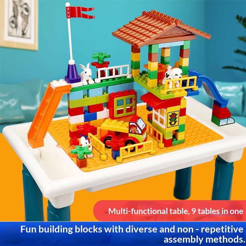 Children's Building Blocks Table DIY Assembly