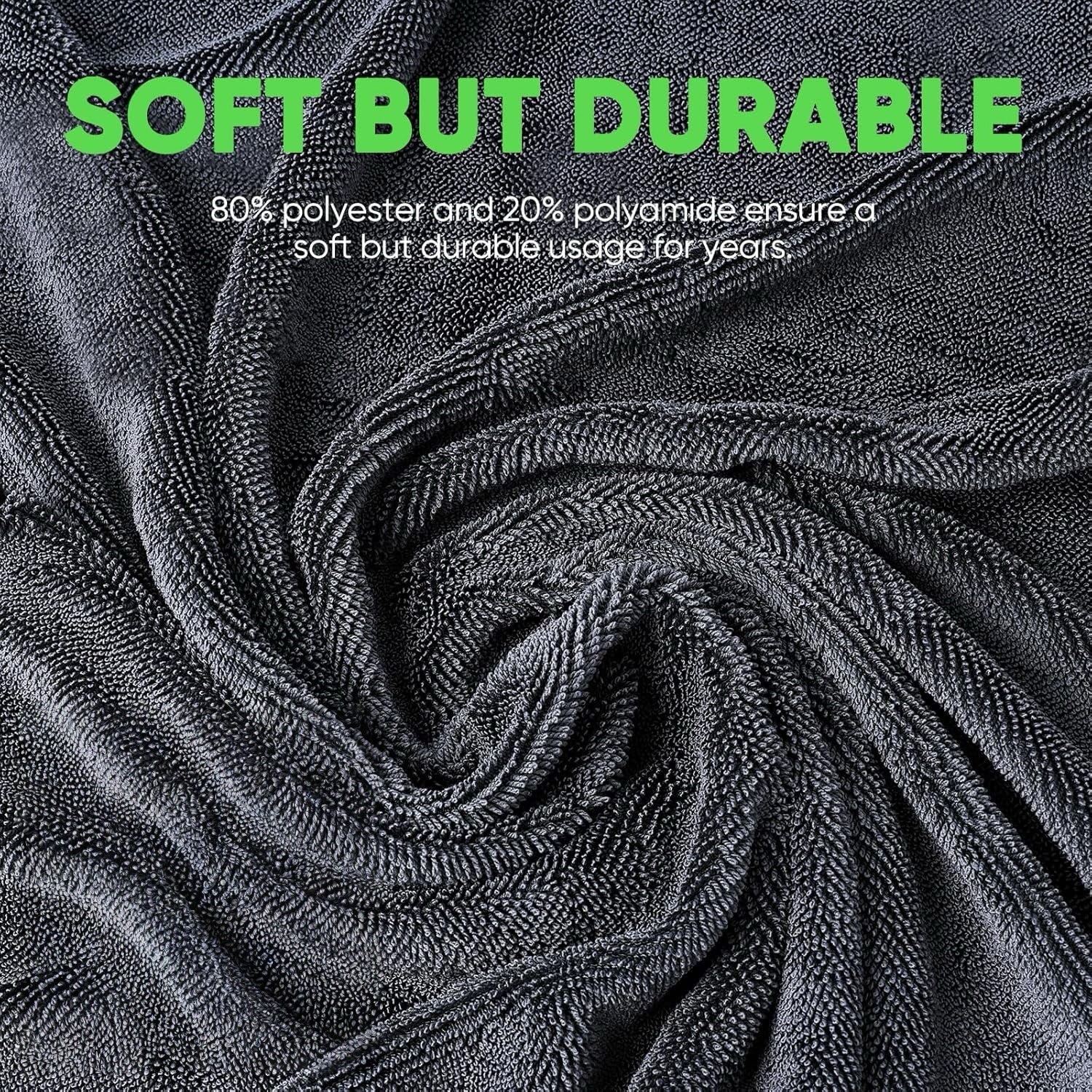 2+1 pcs MagicDry Twist-Weave Microfiber Car Towel – Streak-Free,