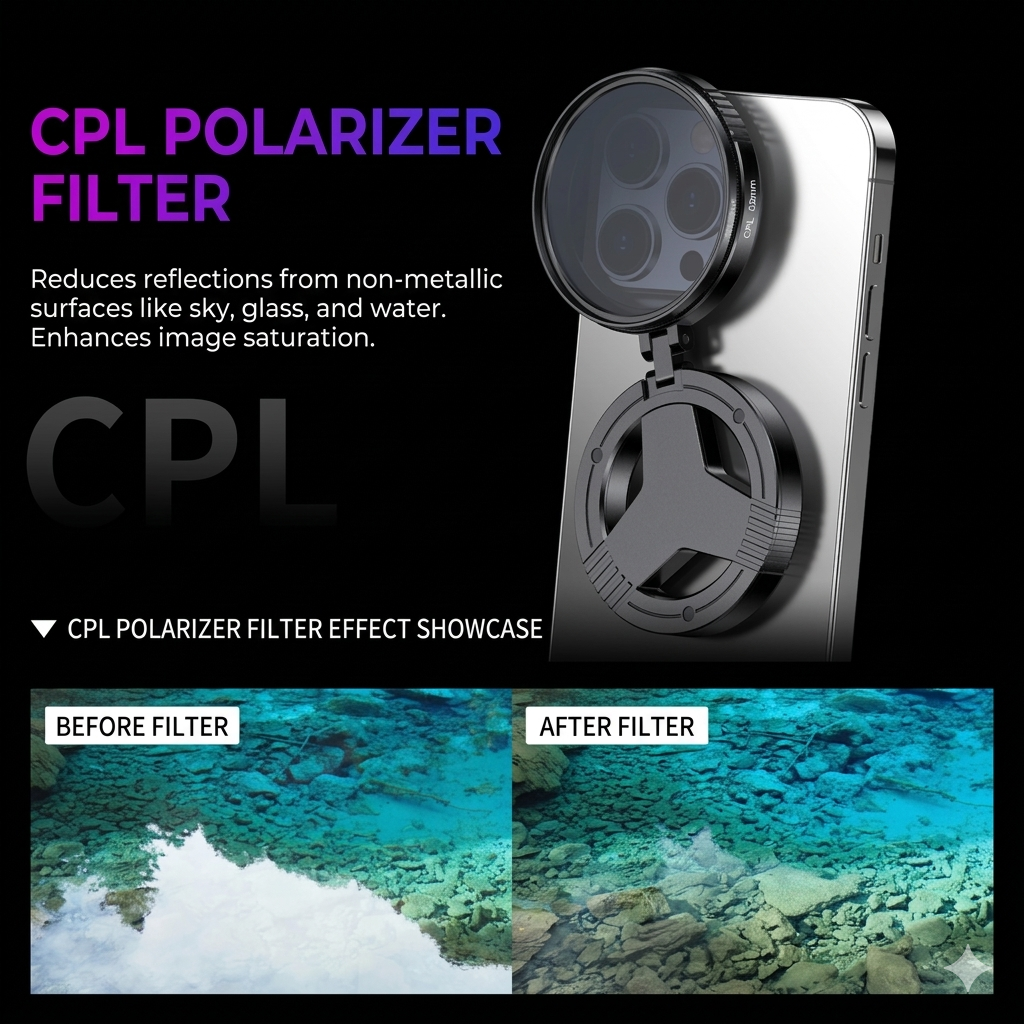 Anti-Glare Magnetic Phone Filter