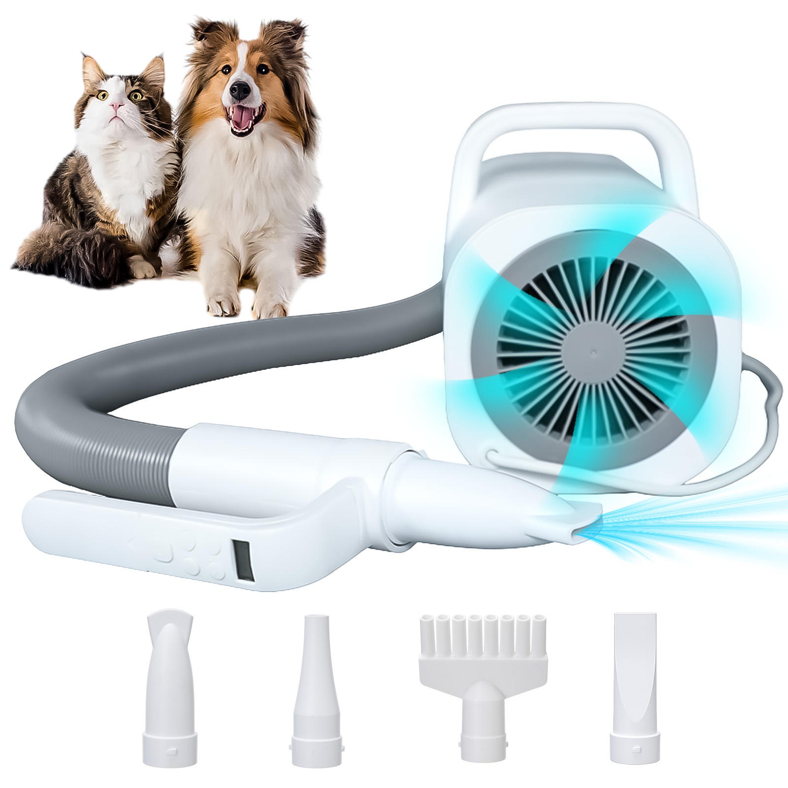 Pet Water Blower Remote Control Cat Dog Hair Dryer