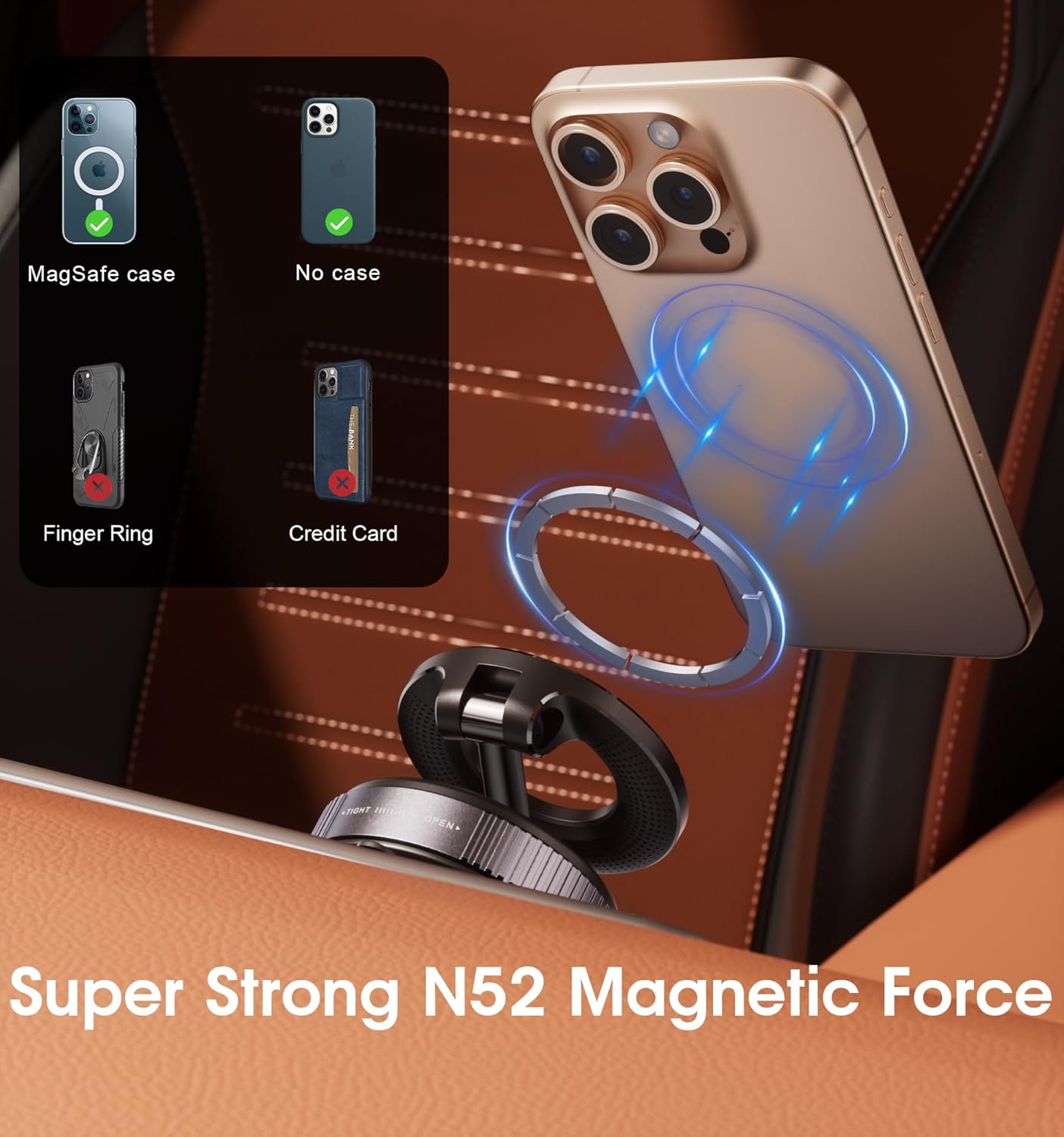 Snanen 360° Magnetic Suction Phone Mount - The Ultimate Hands-Free