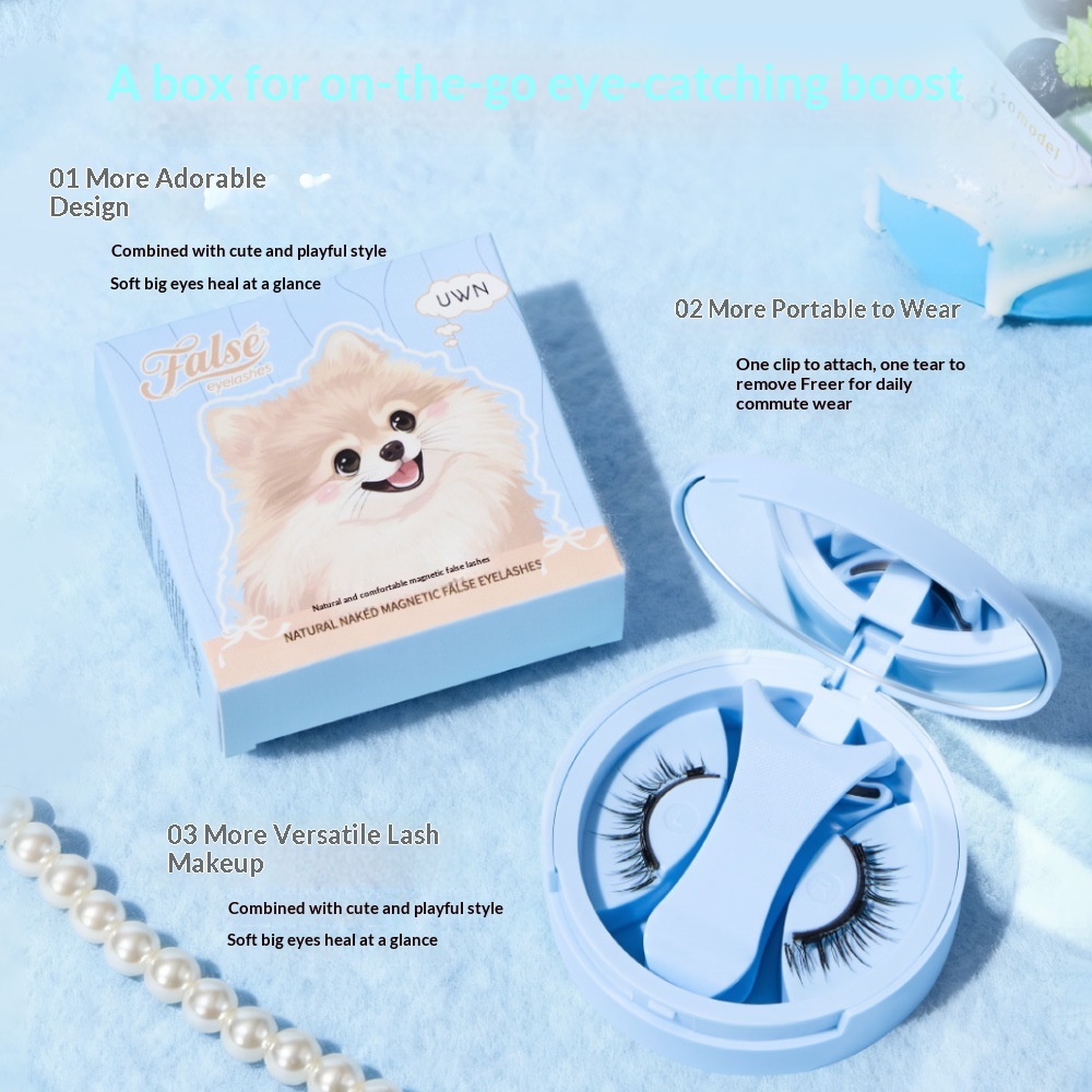 UWN Magnetic False Eyelashes Natural Style Quick Adsorption