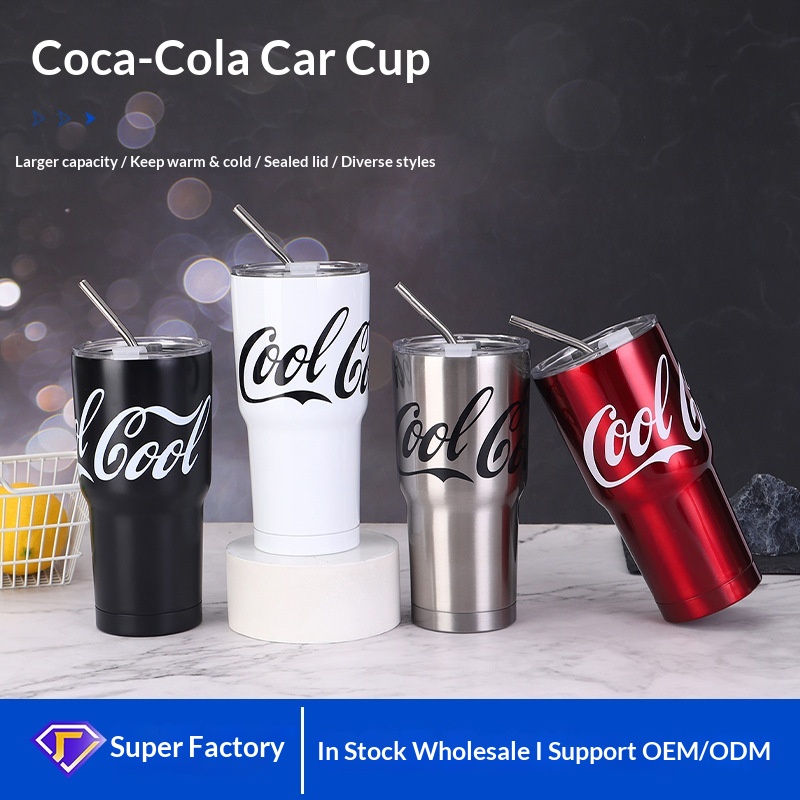 Coca-Cola Style 304 Stainless Steel Car Tumbler