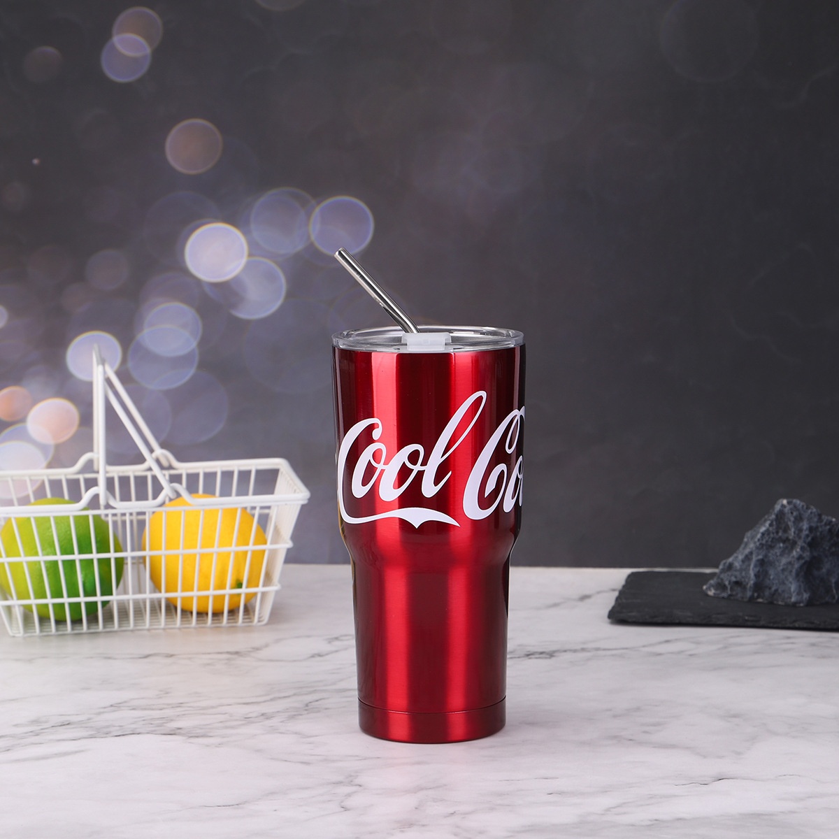 Coca-Cola Style 304 Stainless Steel Car Tumbler
