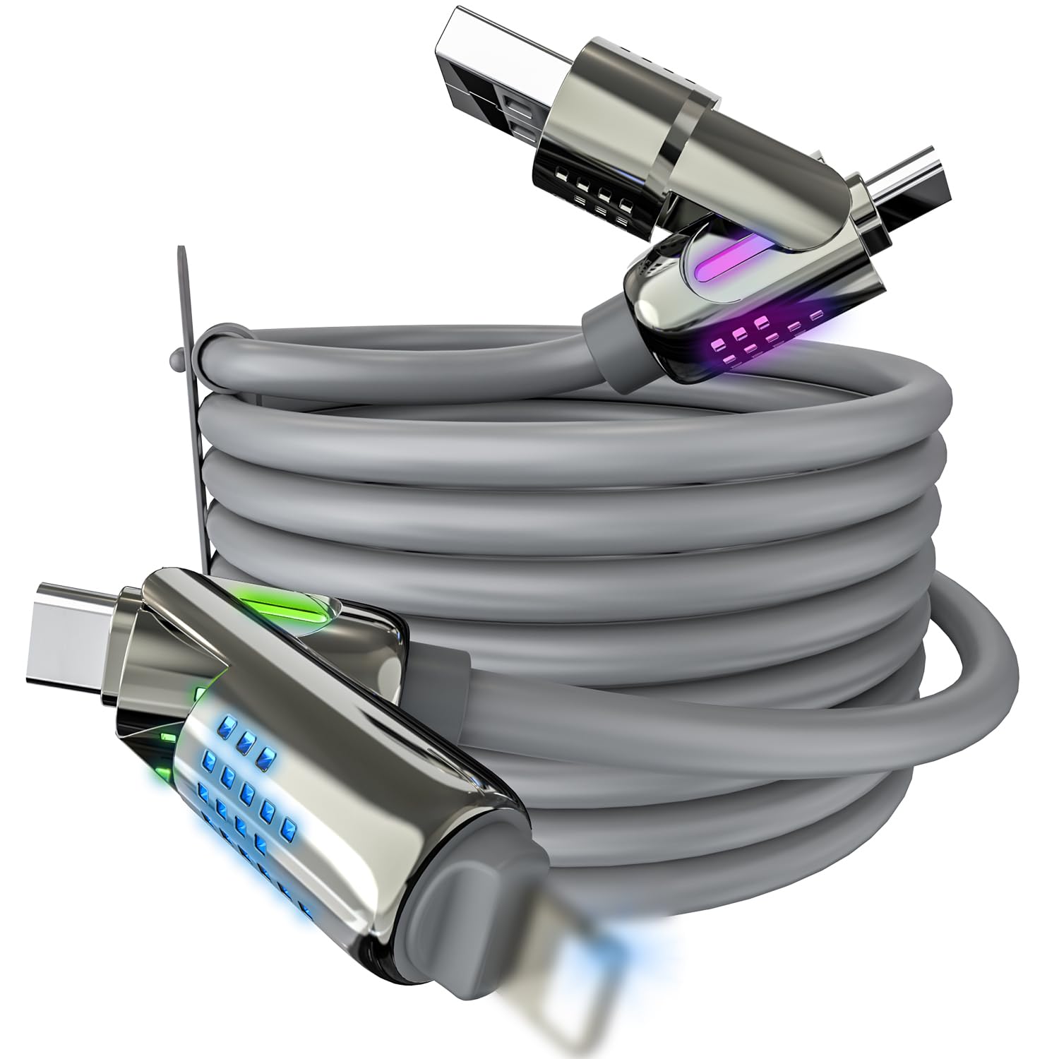 UniCore 240W 4-in-1 Fast Charging Cable – One Cable for Every Device