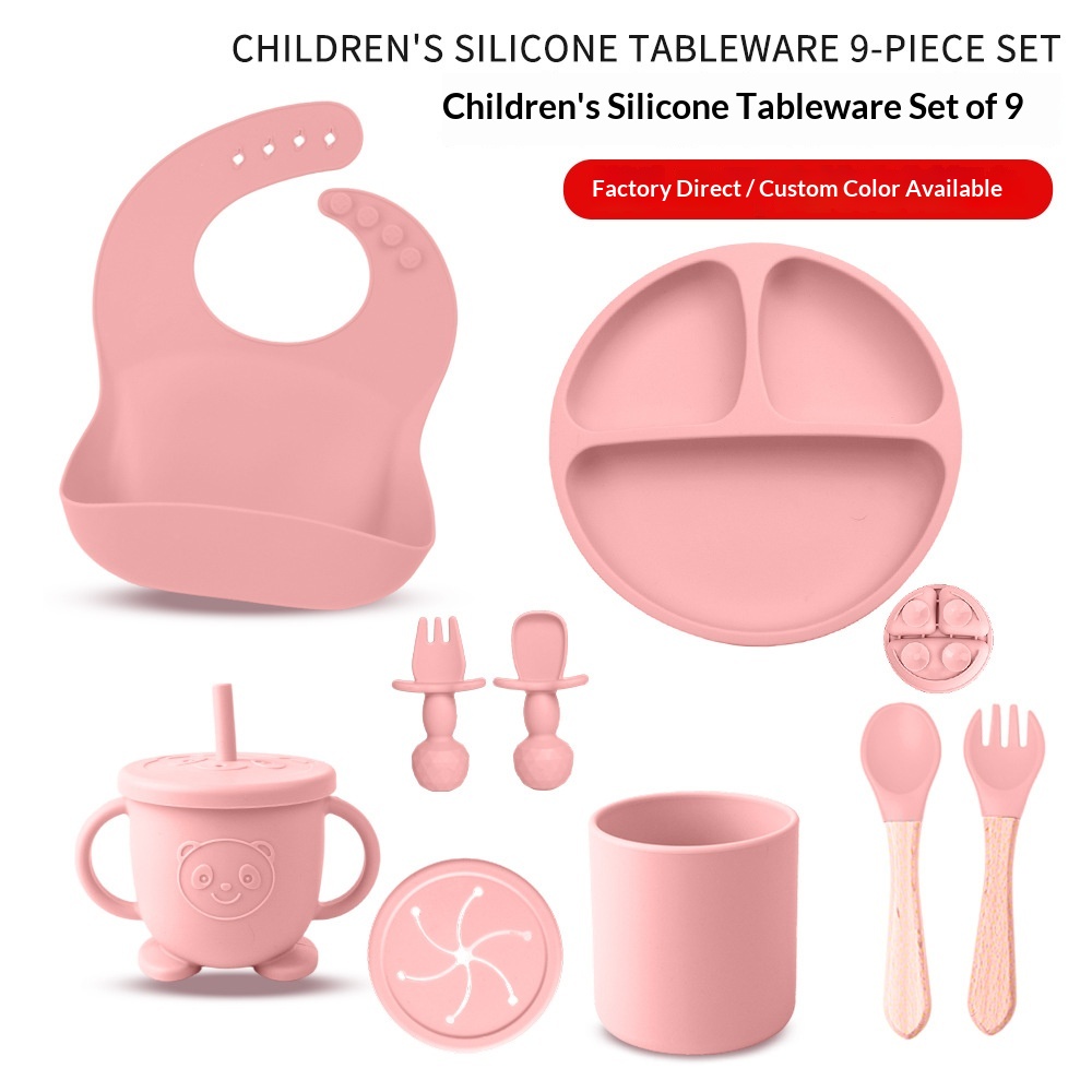 Baby Silicone Tableware 10-Piece Set