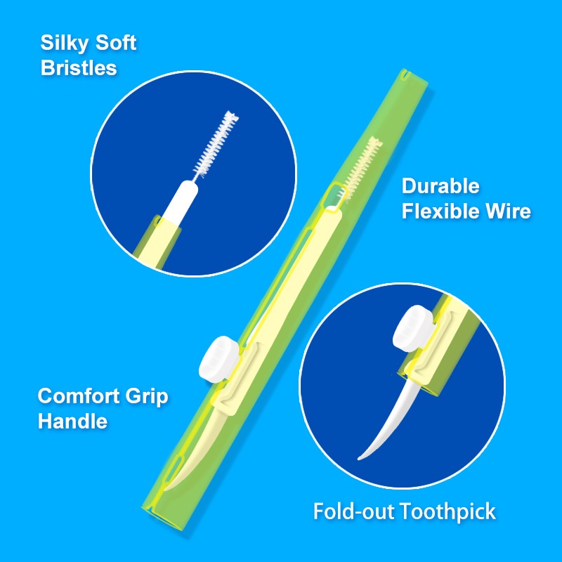 Push-Pull Interdental Brush / Retractable Tooth Gap Brush