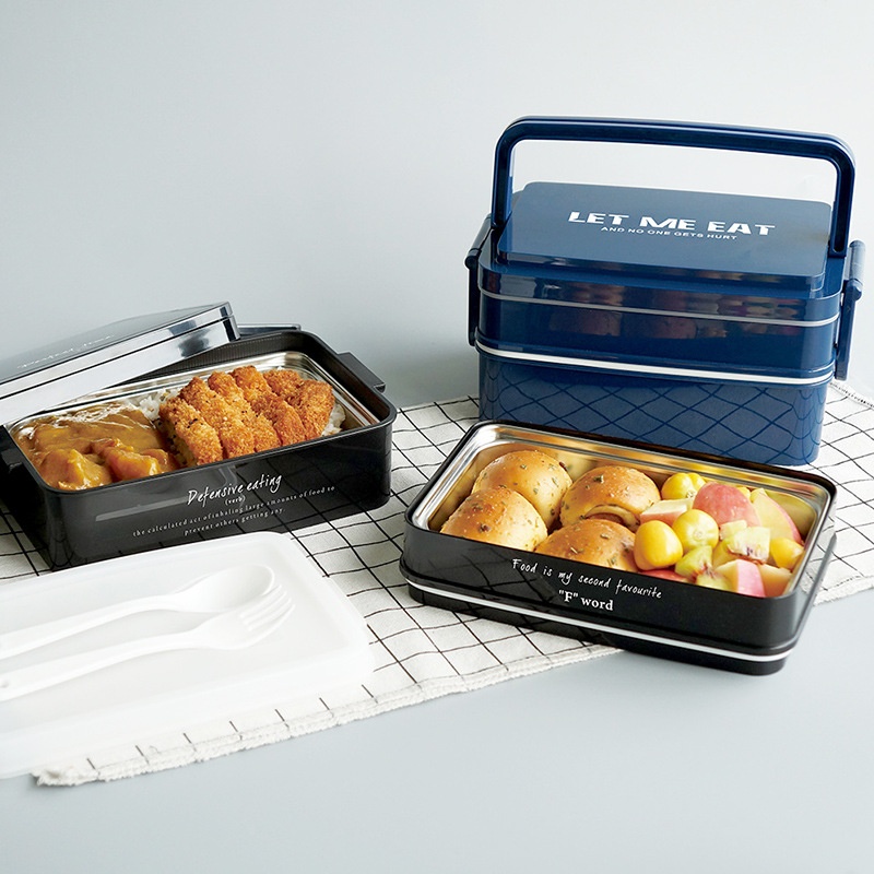 Stainless Steel Double-Layer Insulated Lunch Box