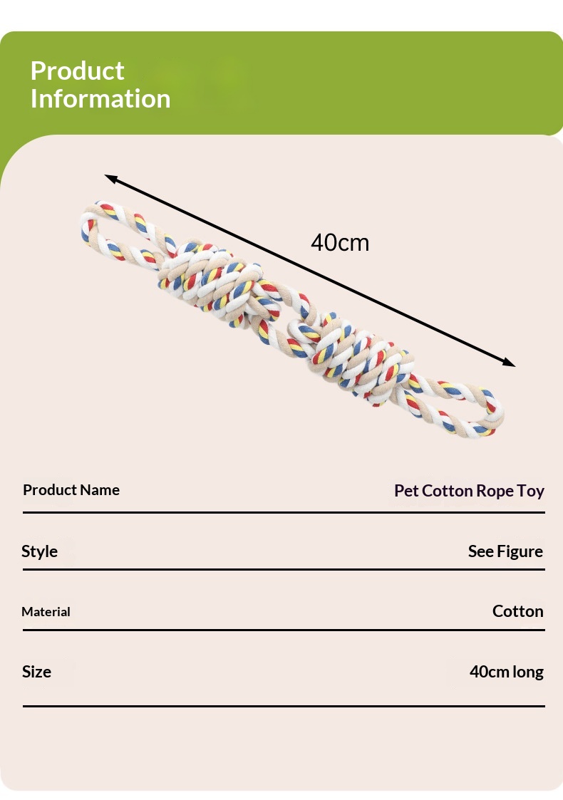 Cotton Rope Knot Dog Tug Toy