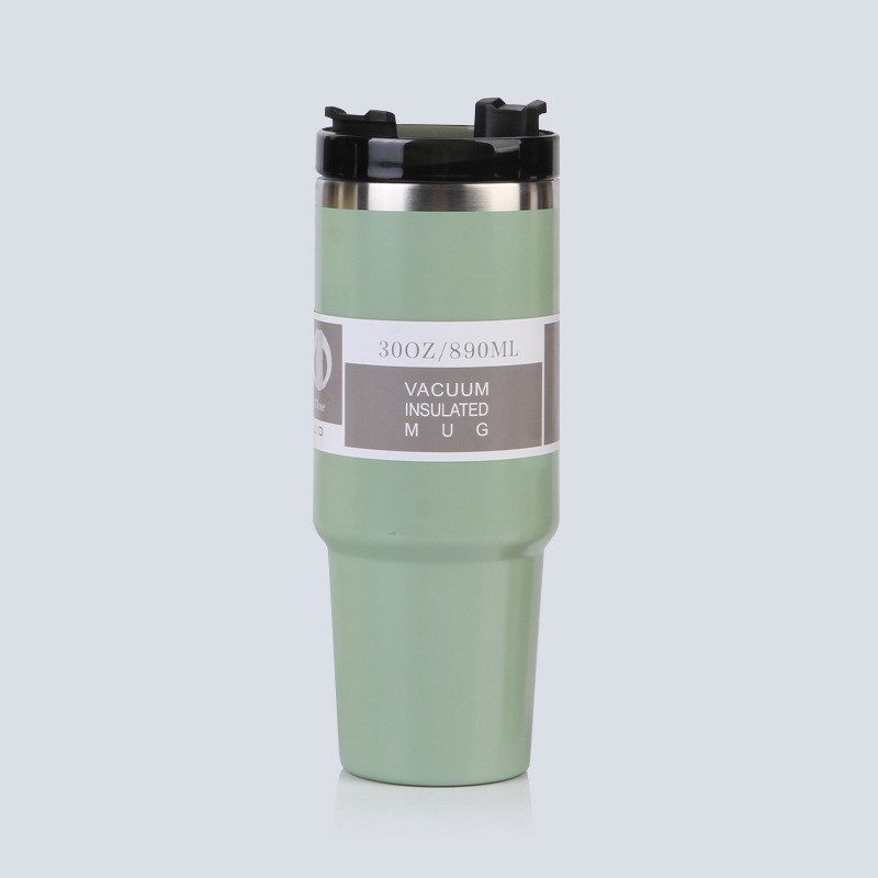 30oz Large Capacity Sipper Cup with Rotating Flat Lid - Portable