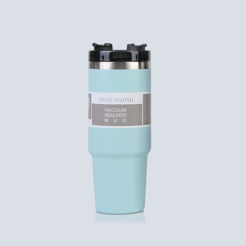 30oz Large Capacity Sipper Cup with Rotating Flat Lid - Portable