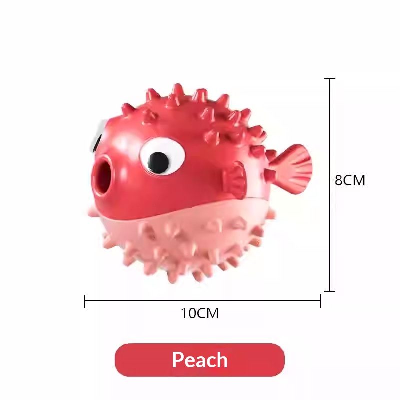 Bouncing Fish Dog Chew Toy with Sound