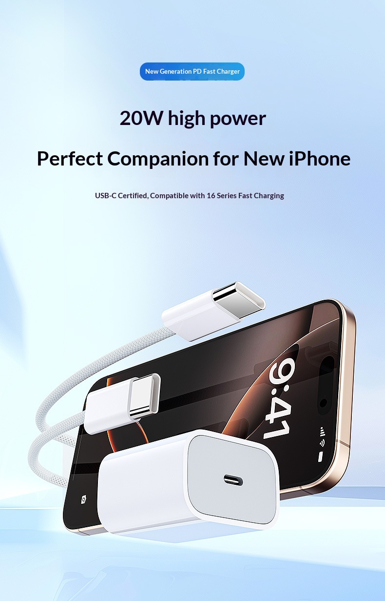 20W/30W PD Fast Charger + Cable Set for iPhone