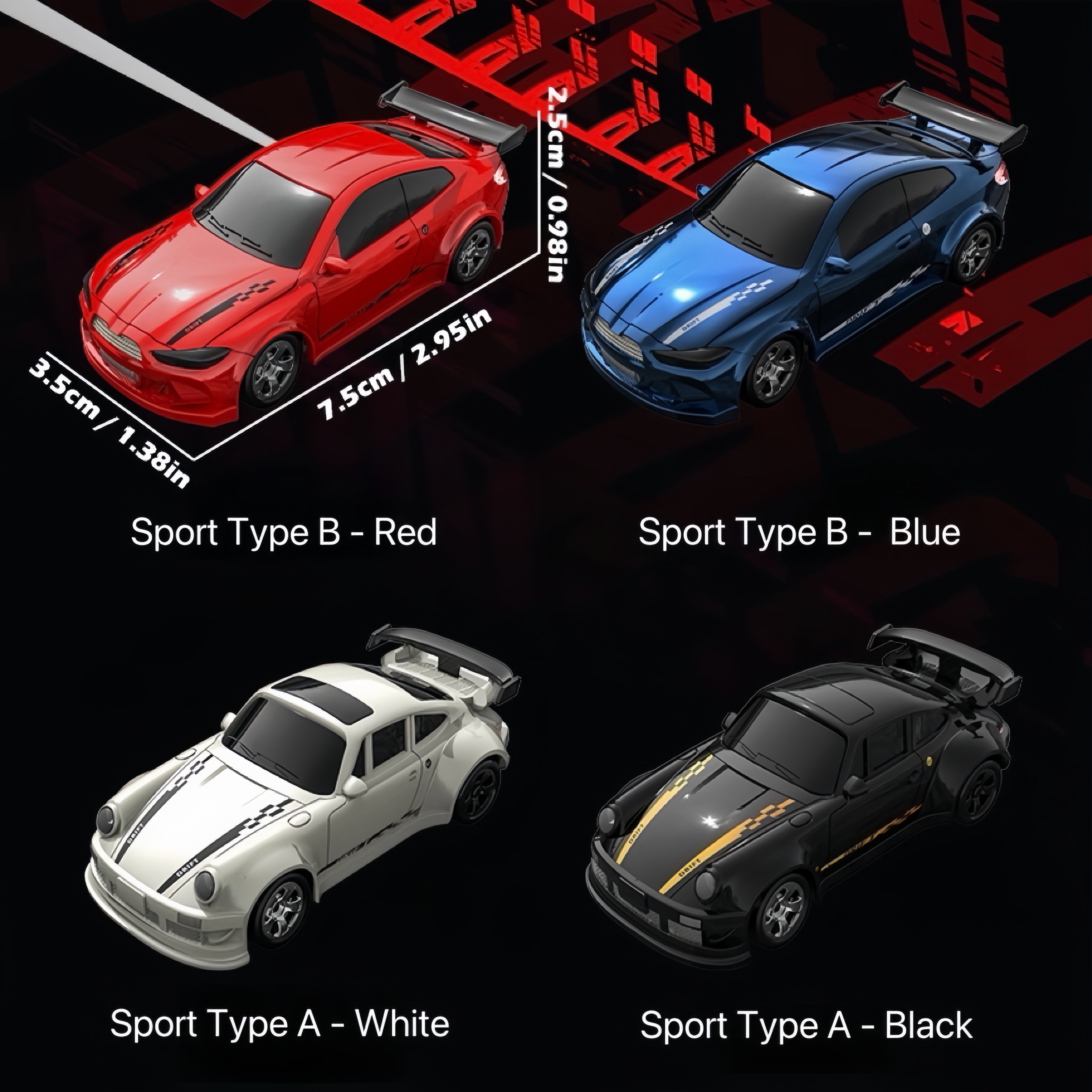 DeskDrift Mini – 1:64 Scale 4WD Proportional RC Drift Car