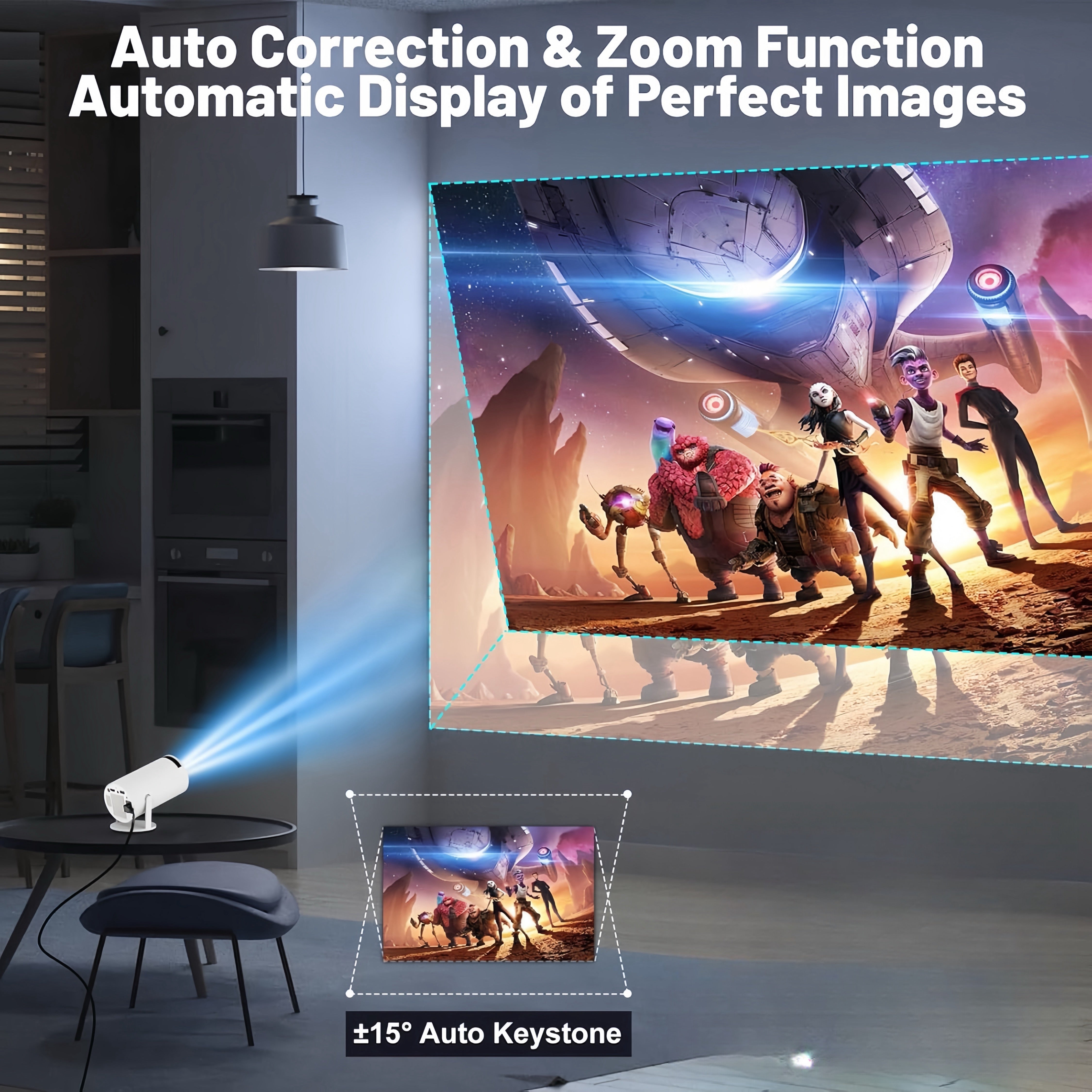 PocketBeam Smart 180° Projector
