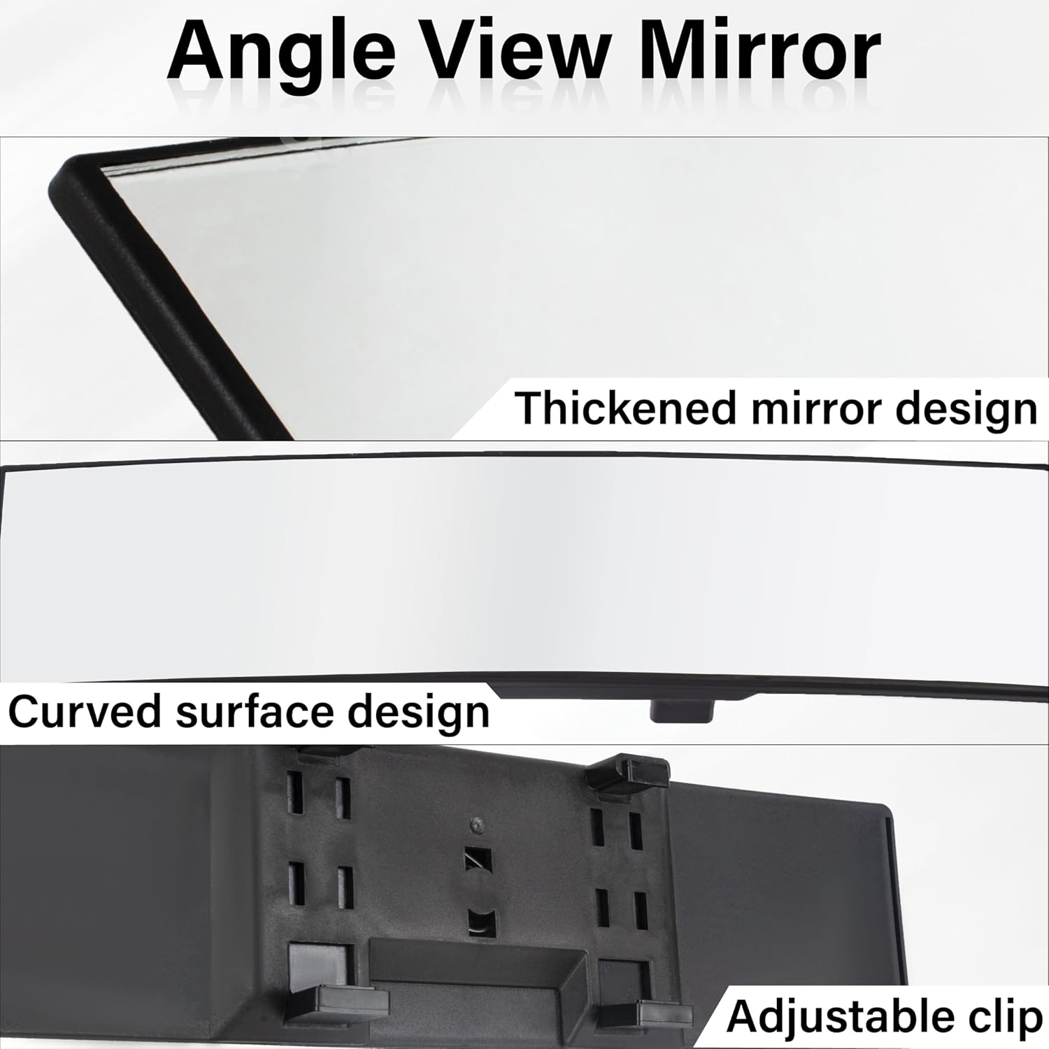 SnapView Panoramic Clip-On Rearview Mirror