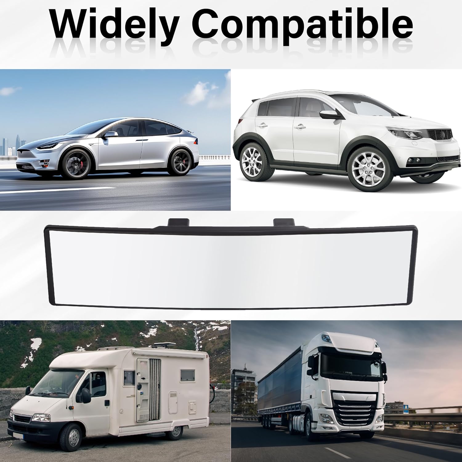 SnapView Panoramic Clip-On Rearview Mirror