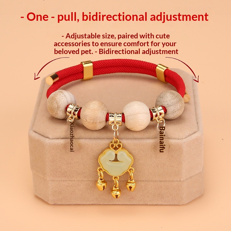 Pet Cat Collar Flea Repellent Camphor Wood Bell Accessories