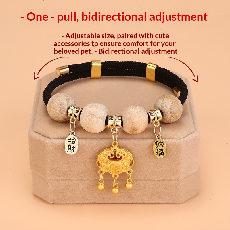 Pet Cat Collar Flea Repellent Camphor Wood Bell Accessories