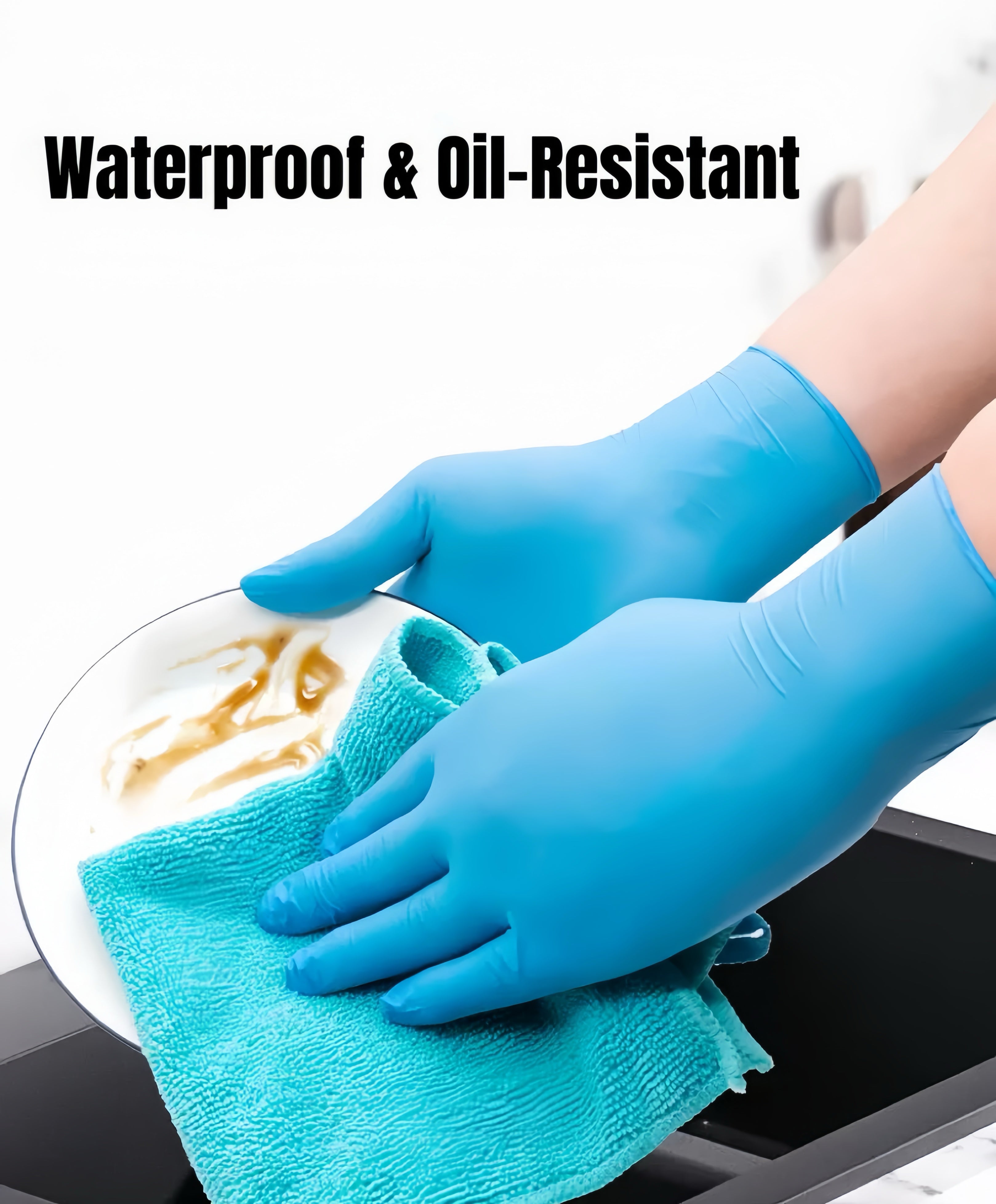 Multi-Purpose Thick Nitrile Gloves – Touchscreen-Friendly,