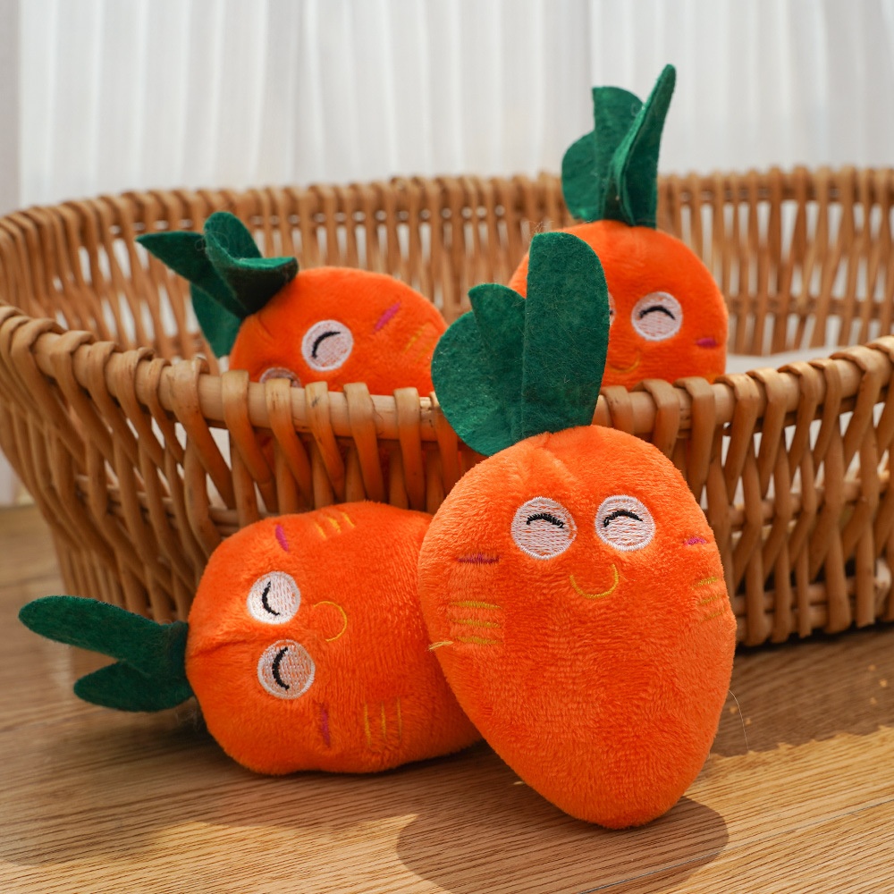 Plush Squeaky Pet Toy (Bone / Drumstick / Carrot)