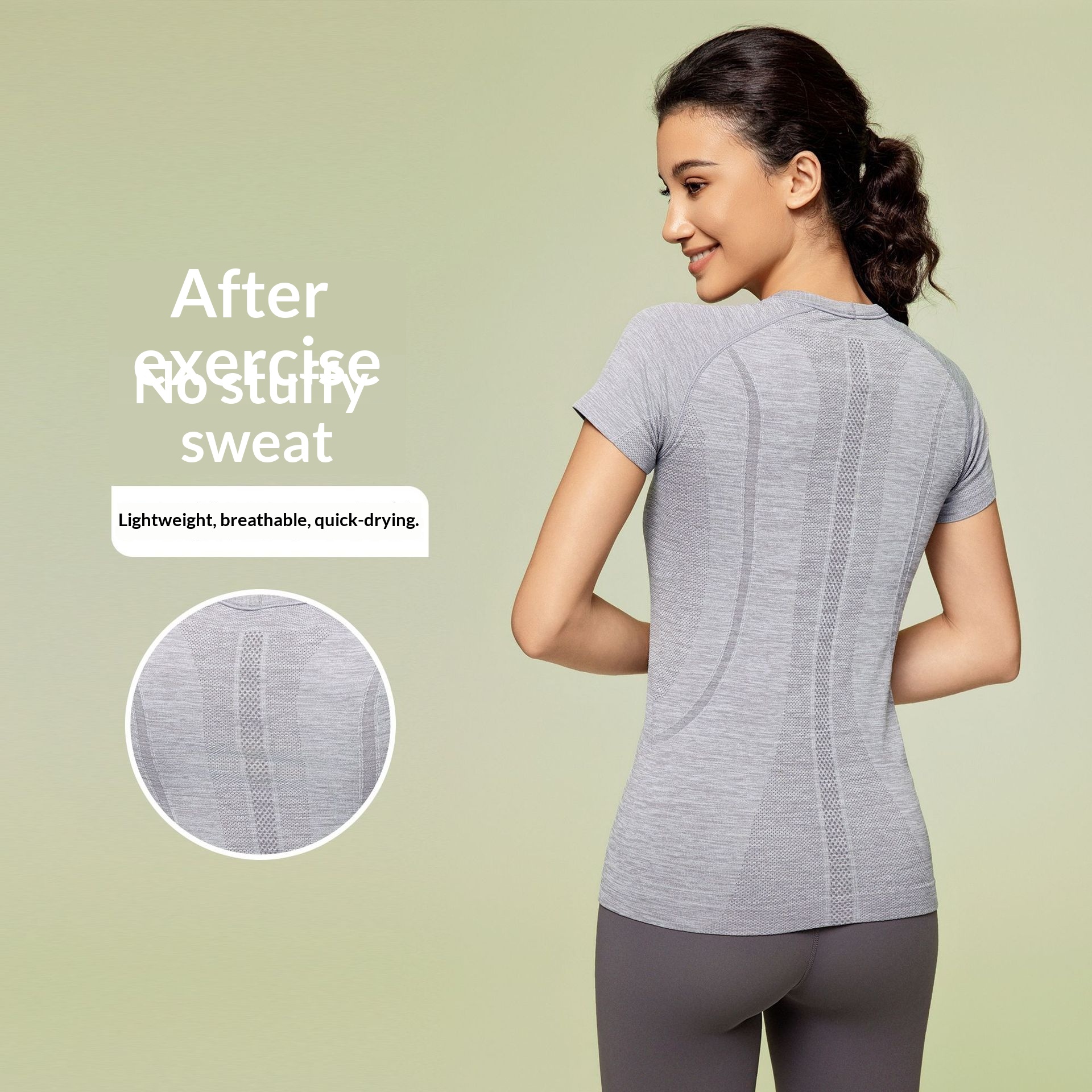 Women's Short Sleeve Crew Neck Sports T-Shirt
