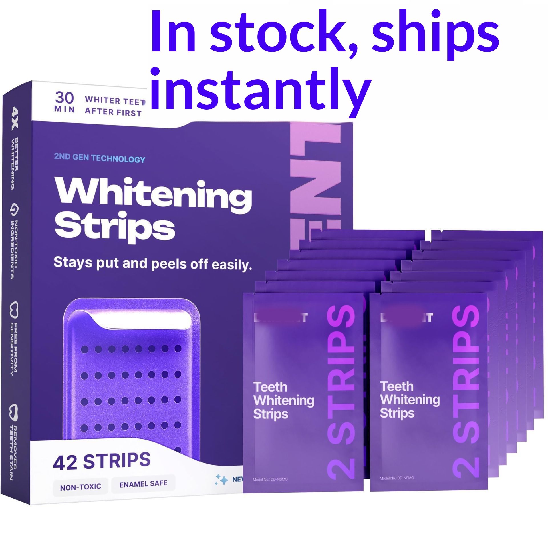 Dr Dent Purple Teeth Whitening Tooth Strips Care Tooth Enamel Layer