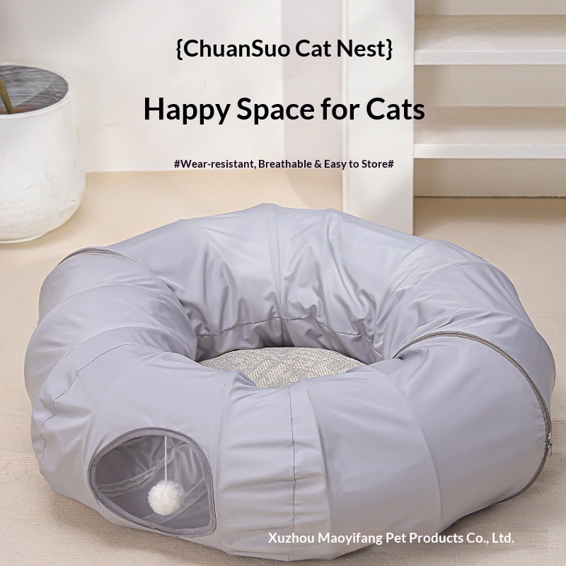 Donut Tunnel Cat Bed - Foldable