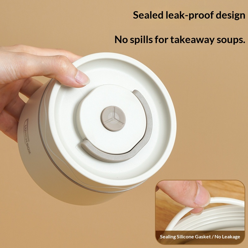 304 Stainless Steel Insulated Round Lunch Box