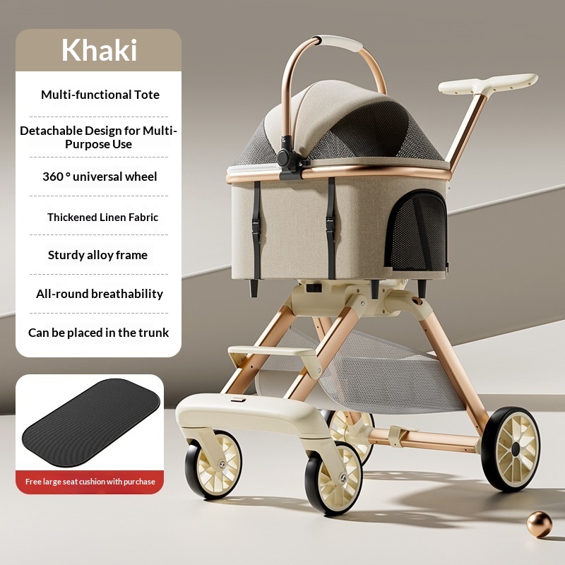 Pet Stroller Aluminum Alloy Foldable
