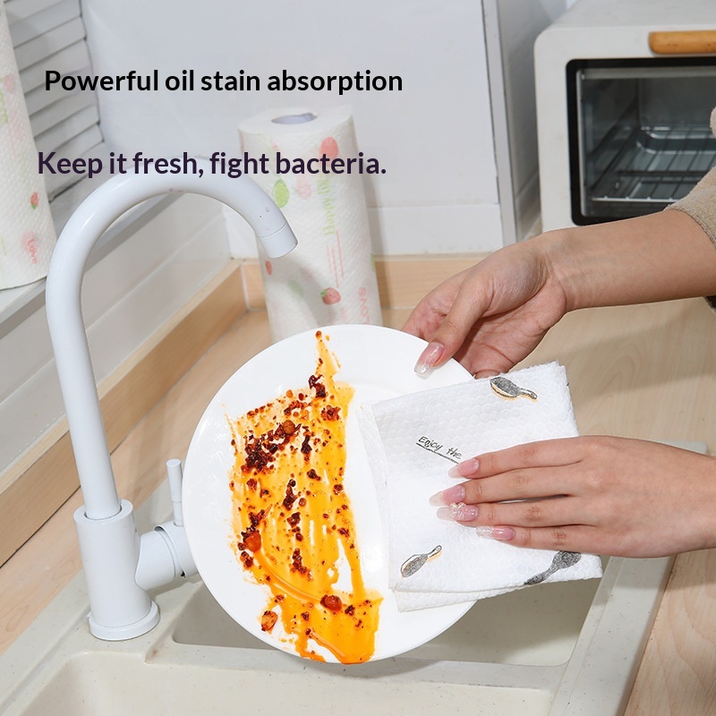 Disposable Printed Kitchen Cleaning Cloth (Lazy Wipes)