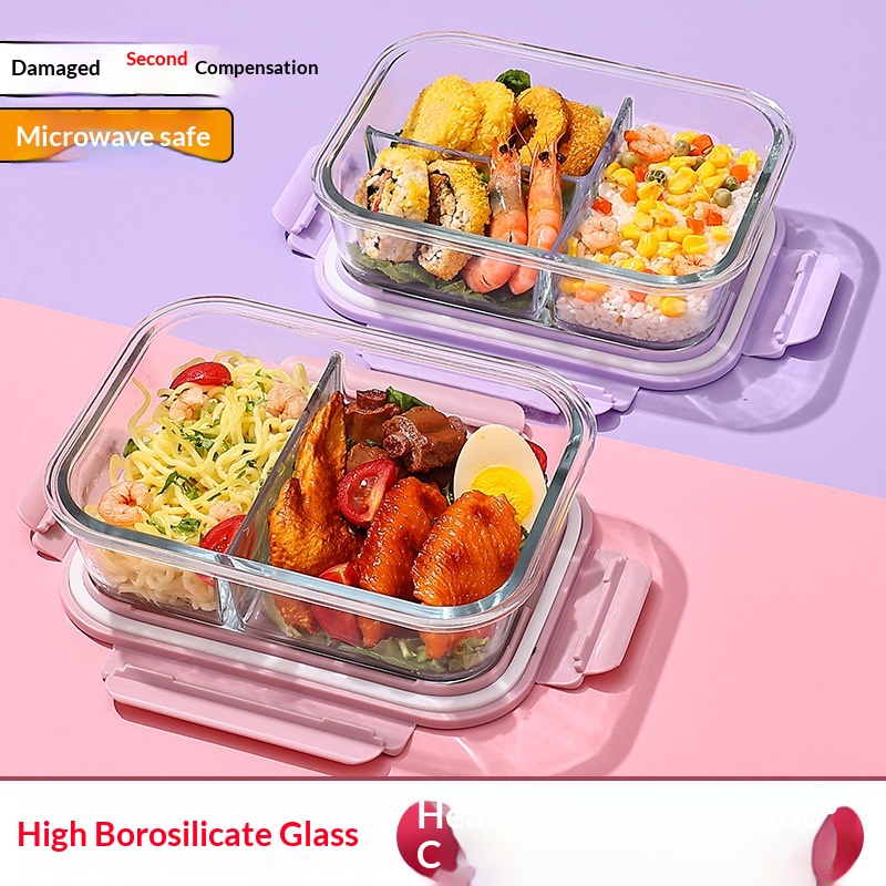 Glass Food Storage Lunch Box 3-Piece Gift Set