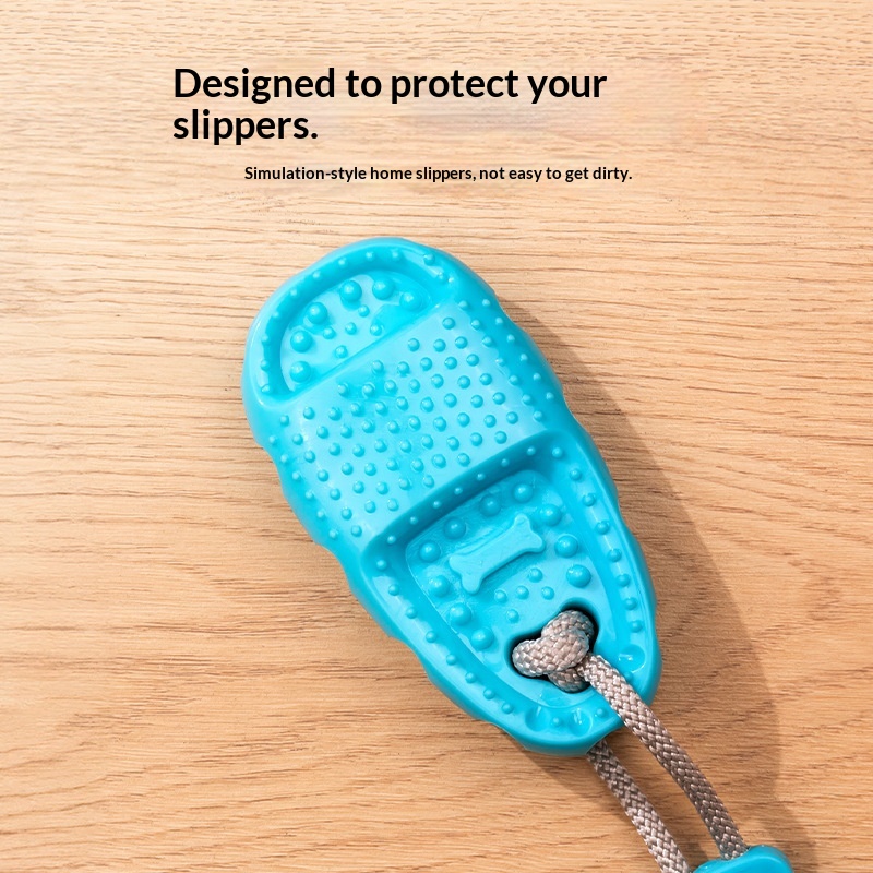 Suction Cup Slipper Dog Chew Toy with Treat Dispenser
