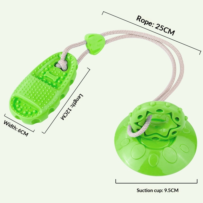 Suction Cup Slipper Dog Chew Toy with Treat Dispenser