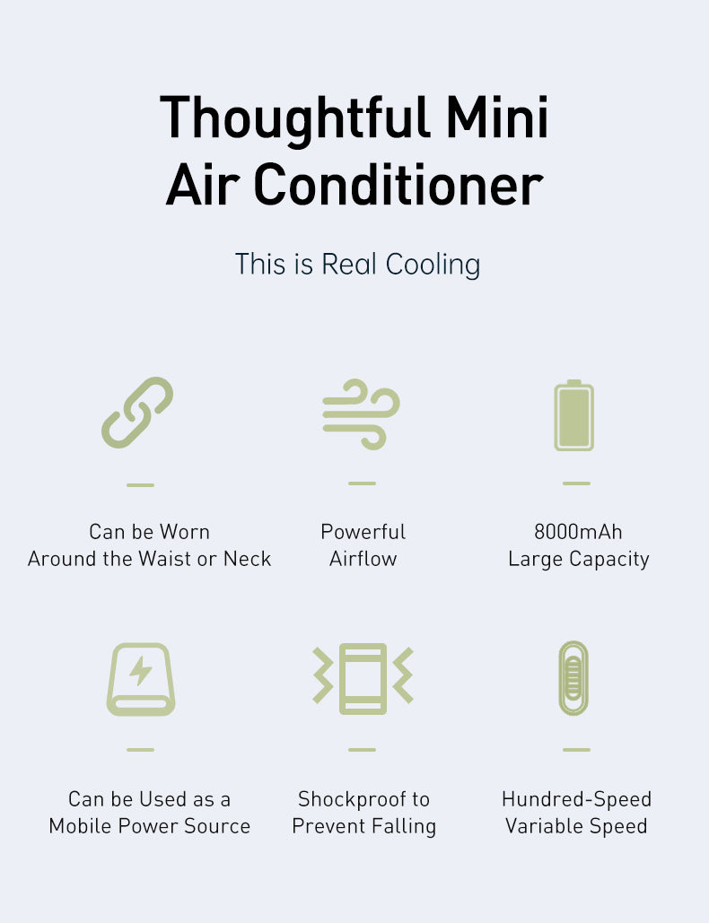 CoolBelt Pro – Wearable Waist Fan & Power Bank with Desktop Stand
