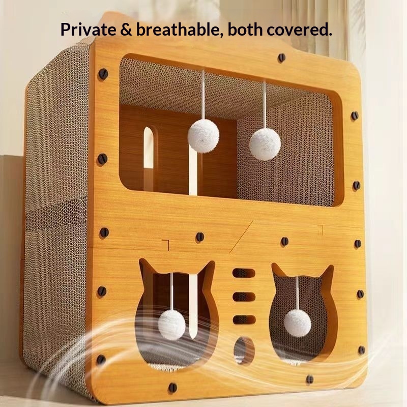 3-Layer Cat Scratching Board House