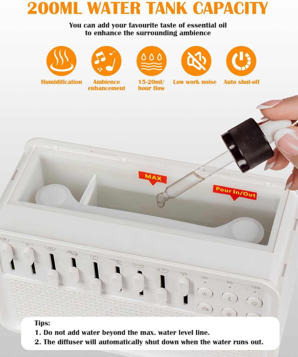DreamMix Pro – White Noise Sound Machine with Scented Mist & Night