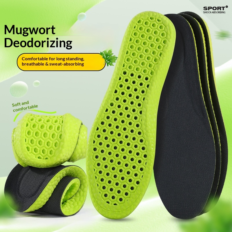 Insoles Anti-Odor Antibacterial Breathable PU Sweat-absorbing Soft
