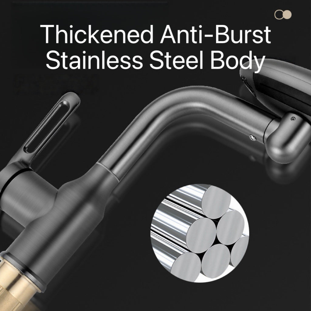 AeroSpa 4-Mode Stainless Steel Bathroom Faucet